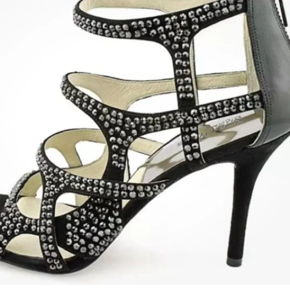 Michael Kors Women's Shala Sandal Suede Black size 8